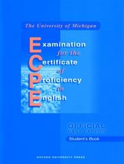 Cover of: University of Michigan Examination for the Certificate of Student's Book Without Answers