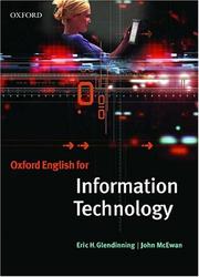 Cover of: Oxford English for Information Technology by Eric H. Glendinning, John McEwan