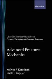 Cover of: Advanced fracture mechanics