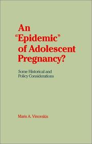 Cover of: "epidemic" of adolescent pregnancy?: some historical and policy considerations