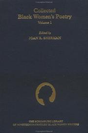 Cover of: Collected Black women's poetry by edited by Joan R. Sherman.