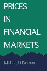 Cover of: Prices in financial markets