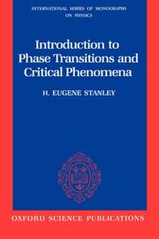 Cover of: Introduction to phase transitions and critical phenomena by H. Eugene Stanley