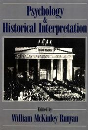 Cover of: Psychology and historical interpretation | 