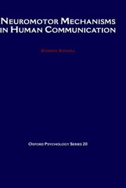 Cover of: Neuromotor mechanisms in human communication