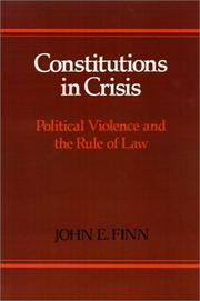 Cover of: Constitutions in Crisis by John E. Finn