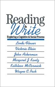 Cover of: Reading-to-write: exploring a cognitive and social process