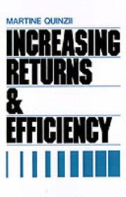 Cover of: Increasing returns and efficiency by Martine Quinzii