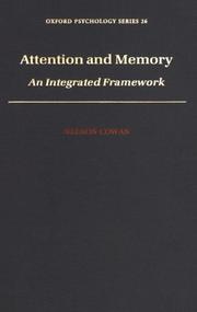 Cover of: Attention and memory by Nelson Cowan