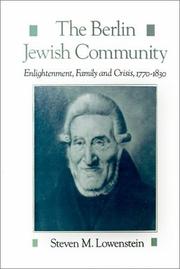 Cover of: The Berlin Jewish community by Steven M. Lowenstein