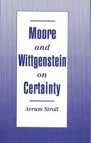 Cover of: Moore and Wittgenstein on certainty