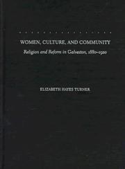 Cover of: Women, culture, and community | Elizabeth Hayes Turner