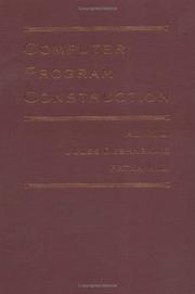 Cover of: Computer program construction