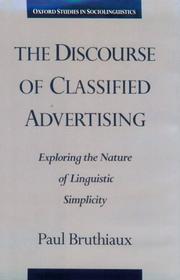 The discourse of classified advertising by Paul Bruthiaux