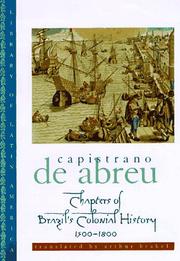 Cover of: Chapters of Brazil's colonial history, 1500-1800 by João Capistrano de Abreu