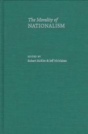 Cover of: The morality of nationalism | 