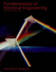 Cover of: Fundamentals of electrical engineering by Leonard S. Bobrow