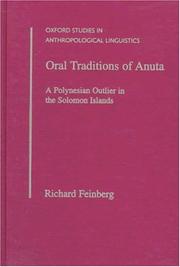 Cover of: Oral traditions of Anuta: a Polynesian outlier in the Solomon Islands