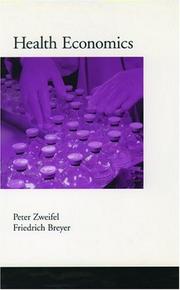 Cover of: Health economics by Peter Zweifel