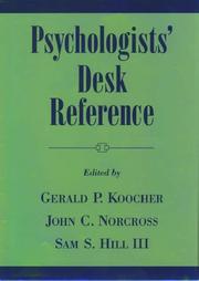 Cover of: Psychologists' desk reference by editors, Gerald P. Koocher, John C. Norcross, Sam S. Hill III.