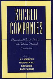 Cover of: Sacred companies by N. J. Demerath