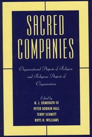 Cover of: Sacred Companies: Organizational Aspects of Religion and Religious Aspects of Organizations (Religion in America)