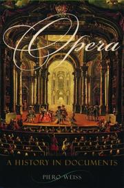 Cover of: Opera: a history in documents