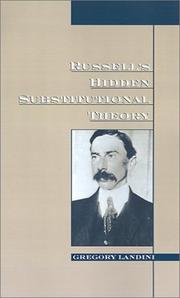 Cover of: Russell's hidden substitutional theory