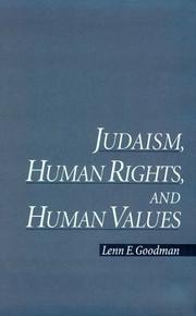 Cover of: Judaism, human rights, and human values