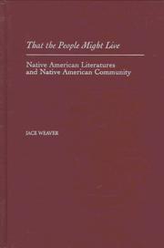 Cover of: That the people might live by Jace Weaver