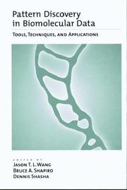 Cover of: Pattern discovery in biomolecular data: tools, techniques, and applications