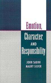 Cover of: Emotion, character, and responsibility