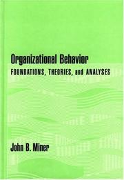 Cover of: Organizational Behavior by Miner, John B.