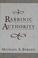 Cover of: Rabbinic authority