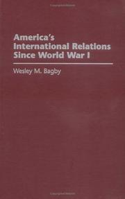 Cover of: America's international relations since World War I