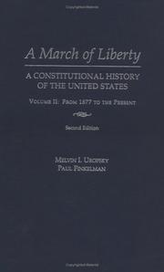 Cover of: A march of liberty: a constitutional history of the United States