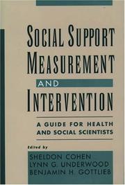 Cover of: Social Support Measurement and Intervention by 