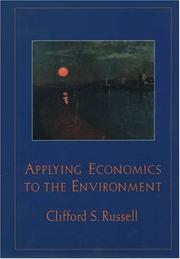 Cover of: Applying Economics to the Environment