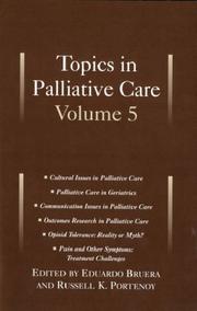 Cover of: Topics Palliative Care Vol 5
