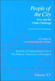 Cover of: Studies in Contemporary Jewry: Volume XV: People of the City by Ezra Mendelsohn, Ezra Mendelsohn