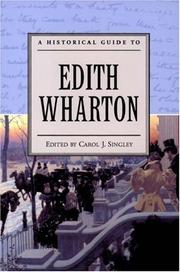 Cover of: A historical guide to Edith Wharton