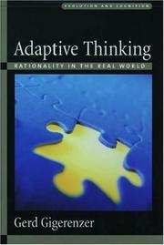 Cover of: Adaptive Thinking by Gerd Gigerenzer