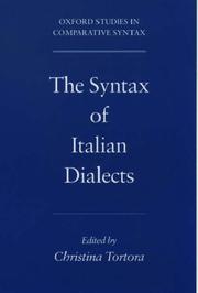 Cover of: The Syntax of Italian Dialects (Oxford Studies in Comparative Syntax) by Christina Tortora, Christina Tortora