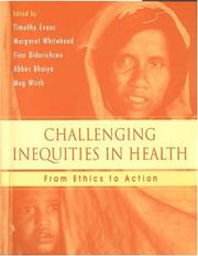 Cover of: Challenging Inequities in Health by 