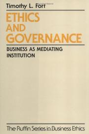 Cover of: Ethics and governance: business as mediating institution