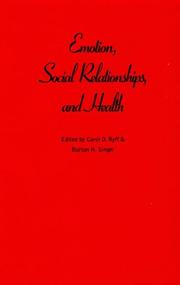 Cover of: Emotion, Social Relationships, and Health (Series in Affective Science) by 