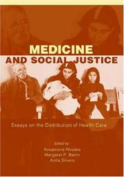 Cover of: Medicine and Social Justice by 
