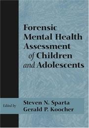 Cover of: Forensic mental health assessment of children and adolescents by edited by Steven N. Sparta, Gerald P. Koocher.