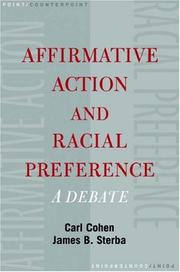 Cover of: Affirmative action and racial preference: a debate