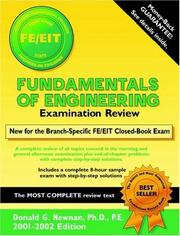 Cover of: Fundamentals of engineering: examination review